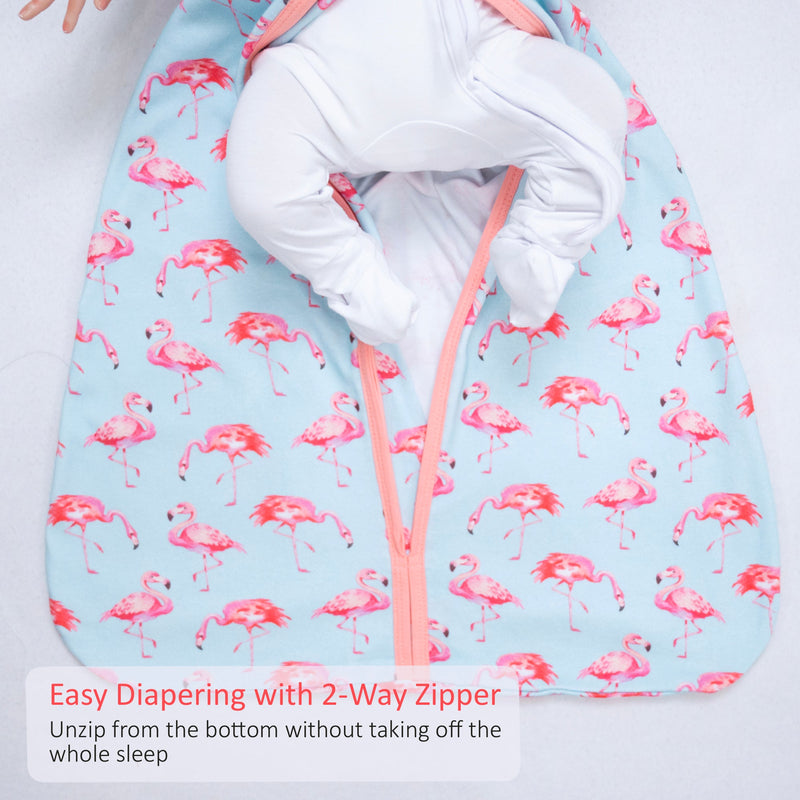 Flamingo Baby Sleep Sack, 100% Organic Cotton