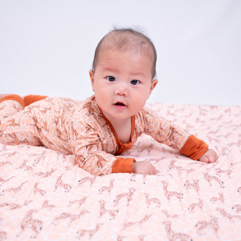 Gentle Giant Baby Bamboo Pajamas, 2-Way Zipper Romper