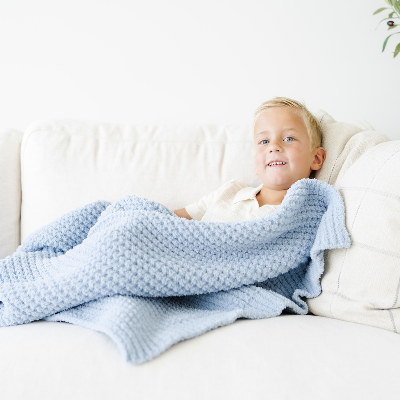 WAFFLE KNIT TODDLER BLANKETS