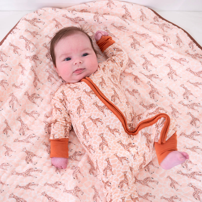Gentle Giant Baby Bamboo Pajamas, 2-Way Zipper Romper