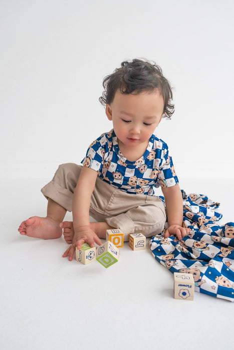 Dream Big Little Co x CoComelon JJ STARRY NIGHT CHECKERS DREAM BLANKET