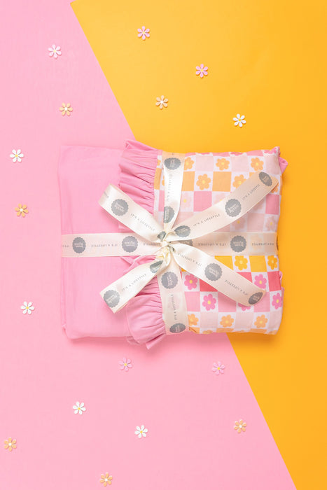 SUMMER SUNSET CHECKERS DREAM BLANKET
