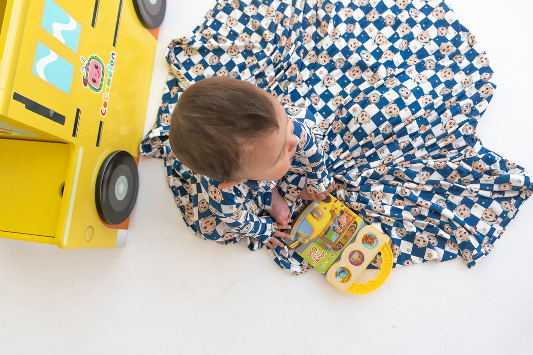 Dream Big Little Co x CoComelon JJ STARRY NIGHT CHECKERS DREAM BLANKET