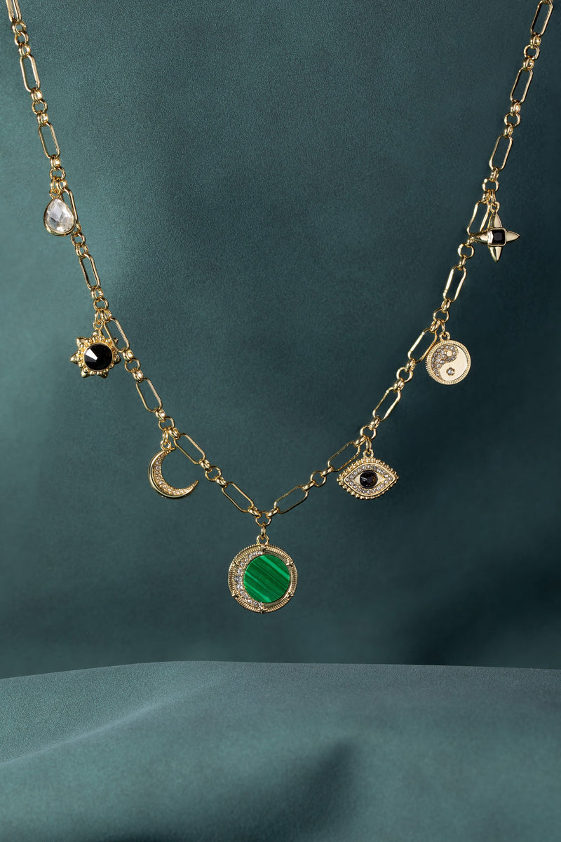 Malachite Charm Necklace