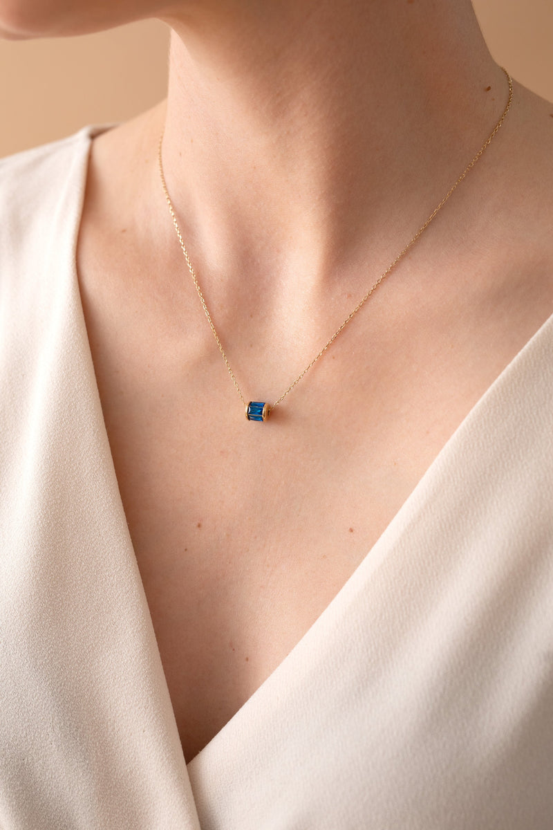 September Birthstone Precious Pendant Necklace