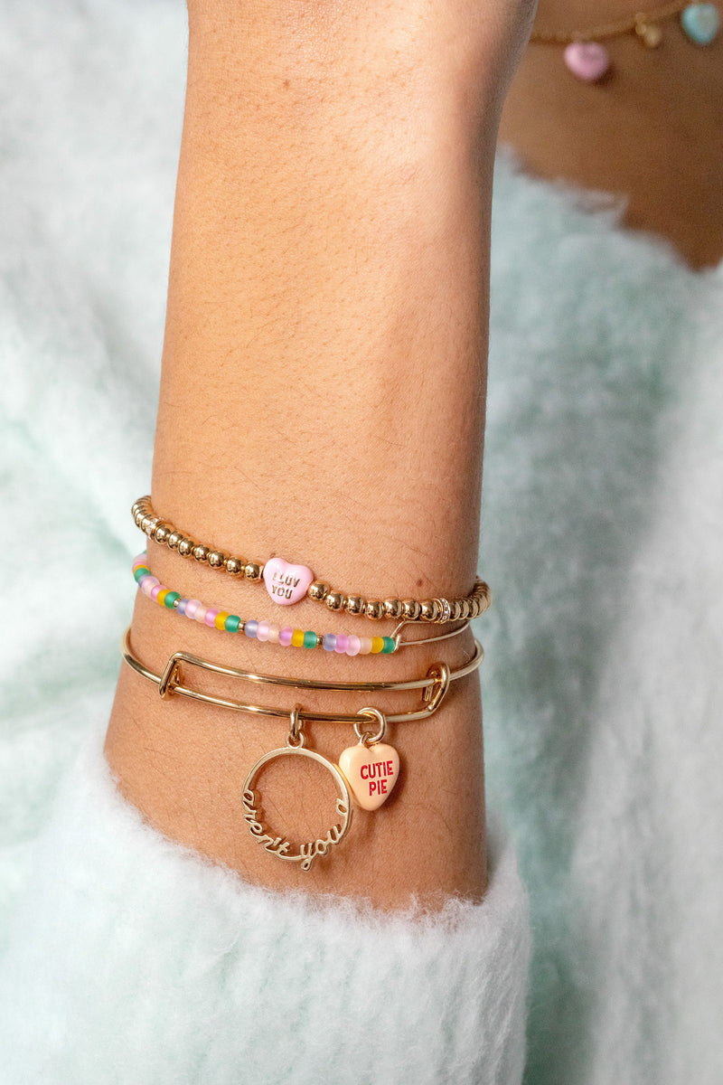 Sweethearts® 'I Luv You' Stretch Bracelet