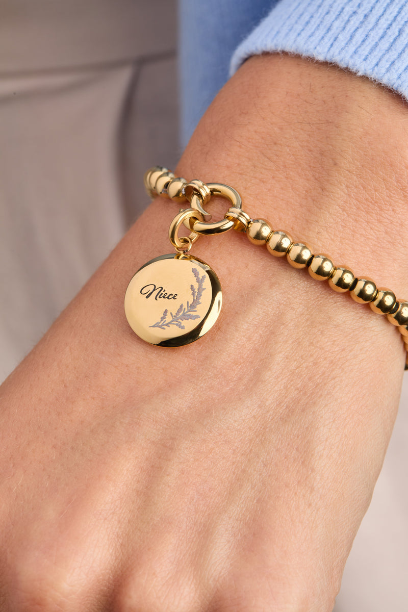 Niece Lavender Disc Charm