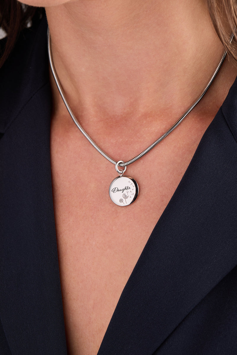 Daughter Dandelion Disc Charm