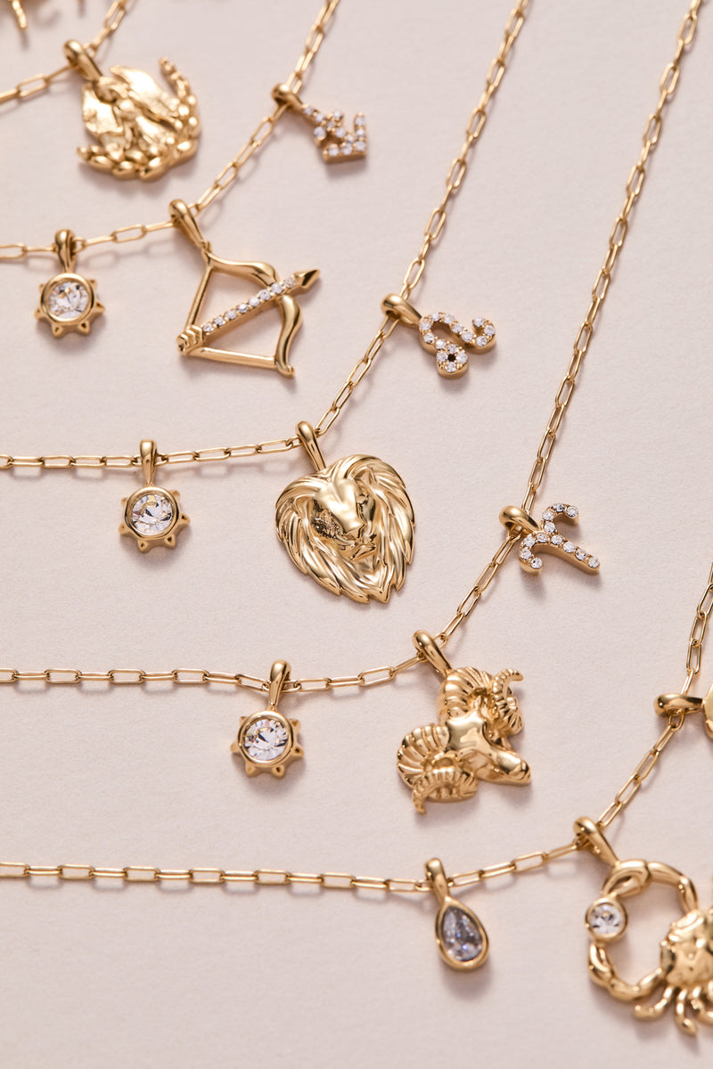 Sagittarius Zodiac Charm Cluster Necklace