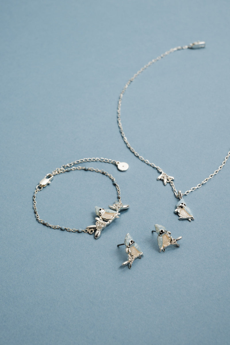 Tufted Titmouse Bird Pendant Necklace