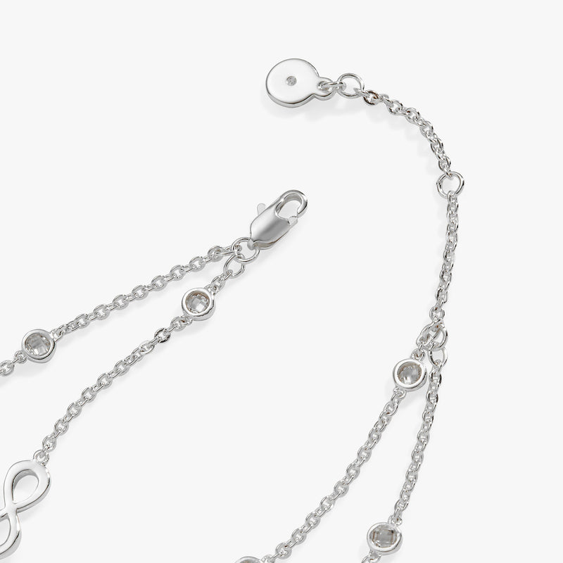 Sister Infinity Chain Double Strand Bracelet