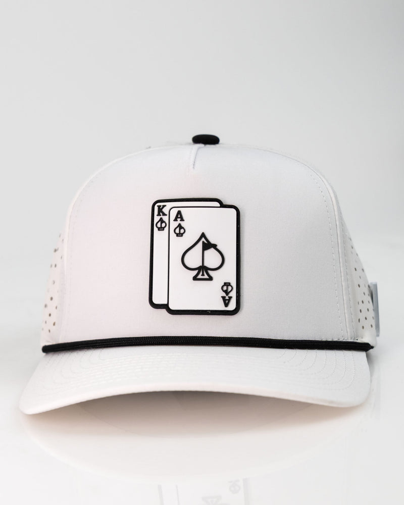 Ace/King White - Perforated Rope Hat