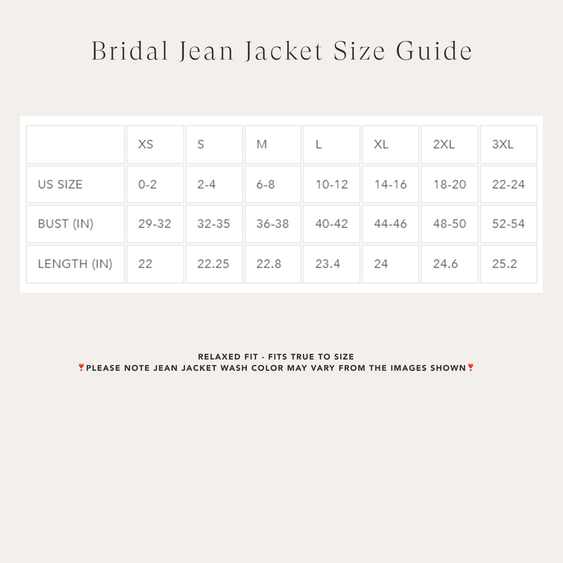 Embroidered Denim Jacket - Bride