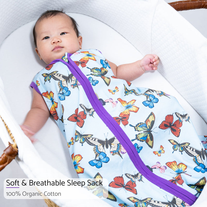Butterfly Baby Sleep Sack, 100% Organic Cotton