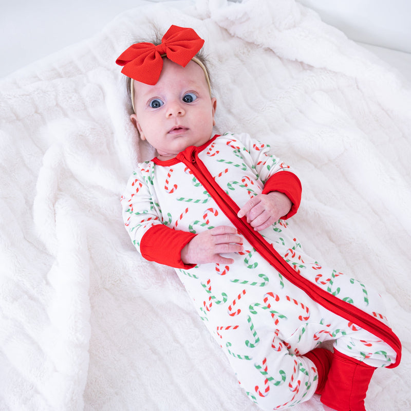 Hooked on the holidays Baby Bamboo Pajamas, 2-Way Zipper Romper