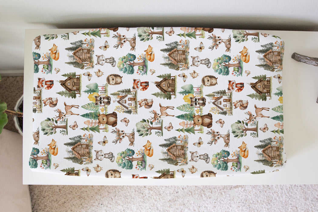 Changing Pad Cover - Woodsy Woodland