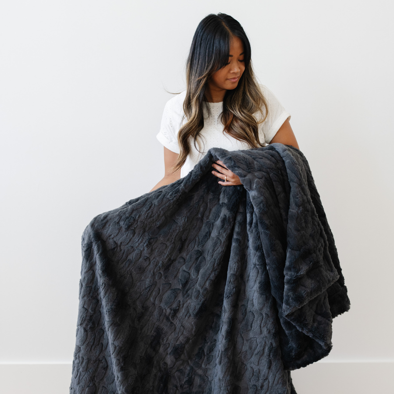 PATTERNED FAUX FUR XL THROW BLANKETS