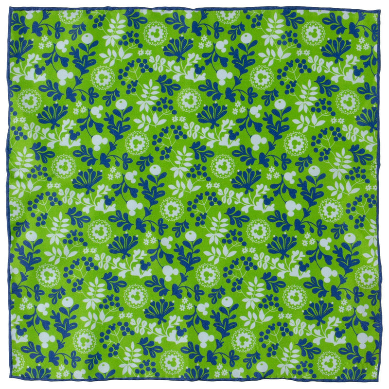 Disney Mickey Mouse Floral Green Pocket Square