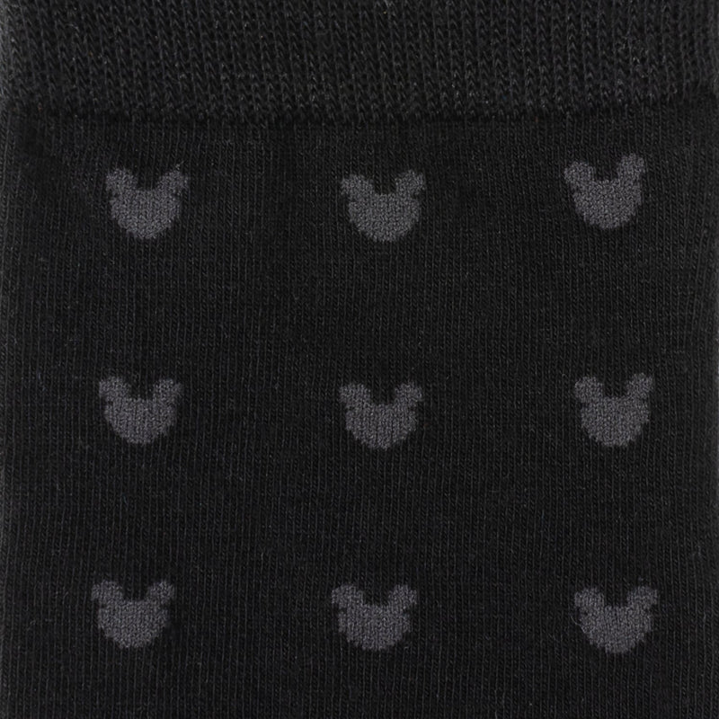 Disney Mickey Mouse Silhouette Motif Black Sock and Mickey Blue Lapel Pin Gift Set