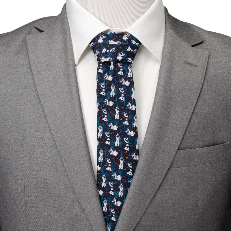 Disney Frozen Olaf Navy Pattern Men's Tie