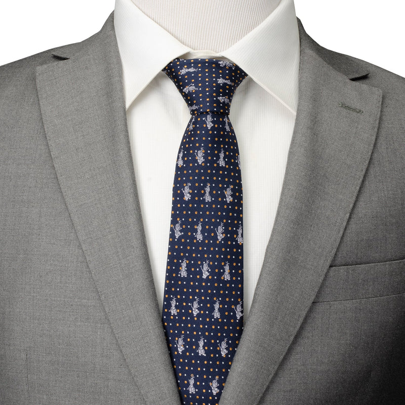 Disney Frozen Olaf Dot Motif Men's Tie