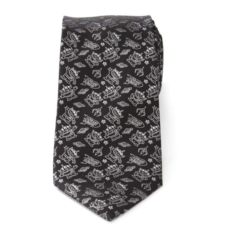 Disney Pixar Toy Story Alien Print Black Men's Tie