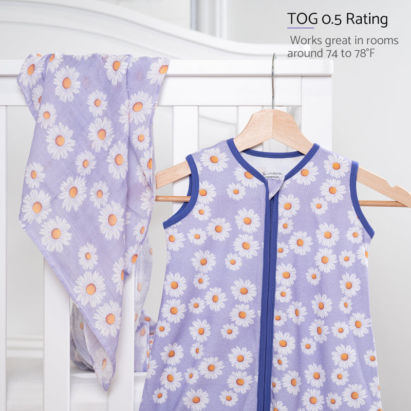 Lazy Daisy Adorable Baby Sleep Sack, 100% Organic Cotton