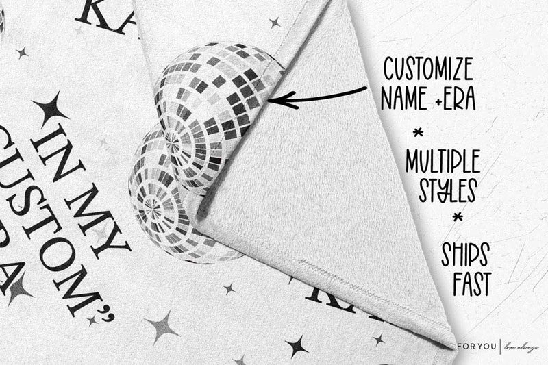 Disco Balls with Name and or Custom Era Saying - Personalized Blanket