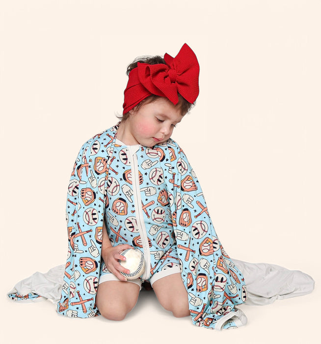 BASEBALL SMILEY DREAM BLANKET