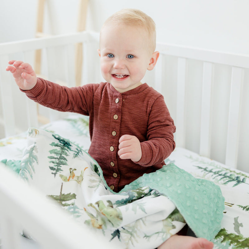 Minky Baby Blanket In The Woods