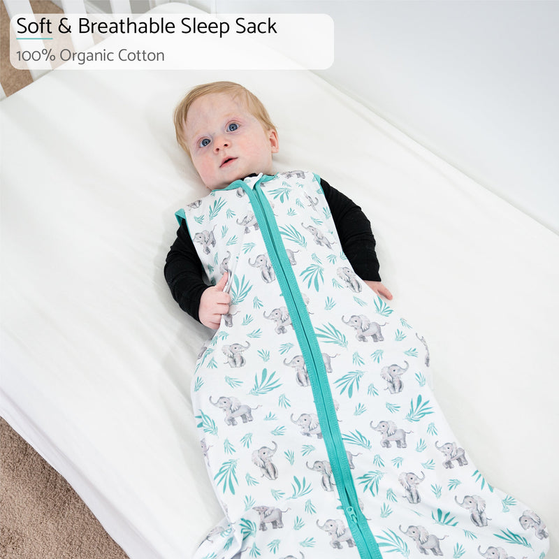 Elephant Baby Sleep Sack, 100% Organic Cotton