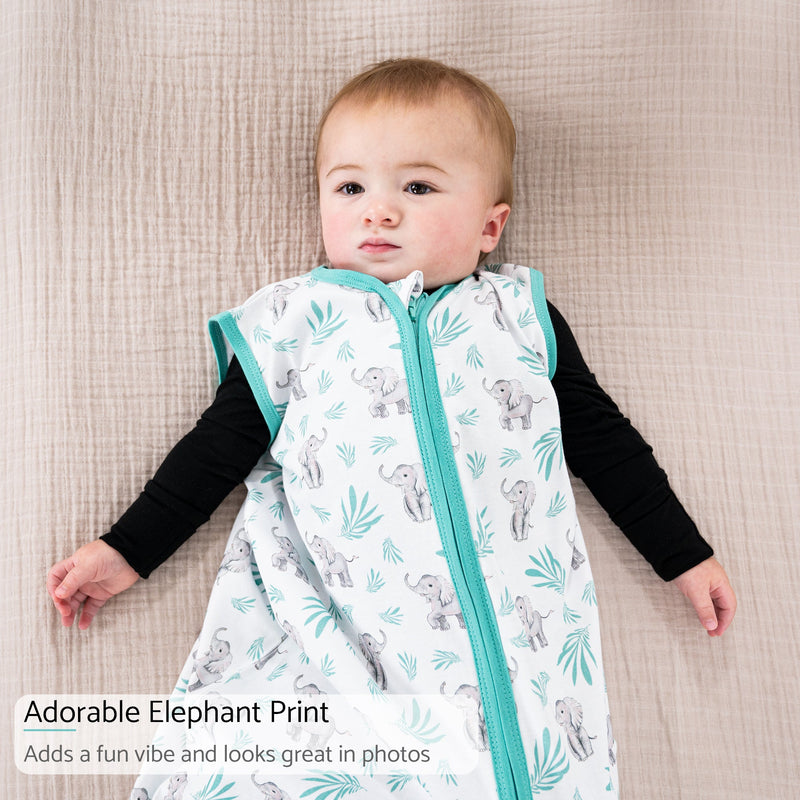 Elephant Baby Sleep Sack, 100% Organic Cotton