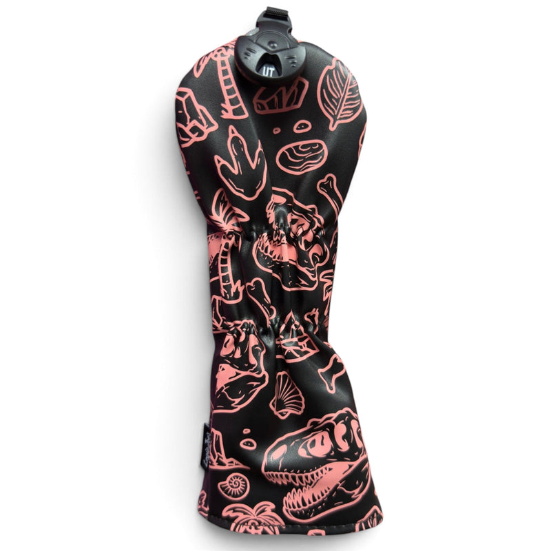 "Fossil Fairways" Hybrid Headcover – Premium Faux Leather Hybrid Cover – Elastic Fit – Embroidered Letters