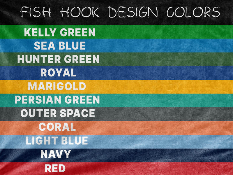 Repeating Name - Fish Hook Font - Custom Colors - Personalized Blanket