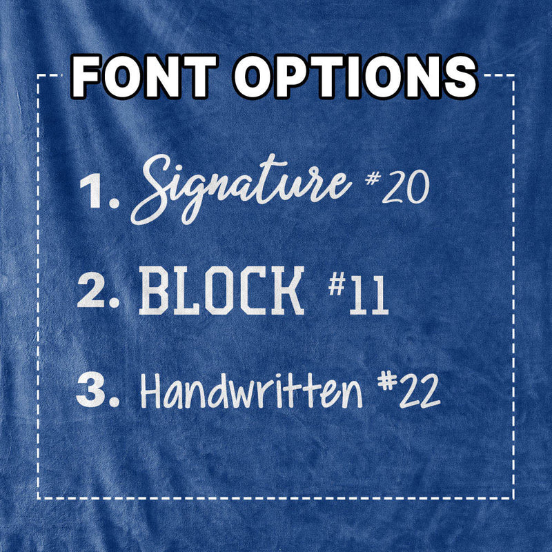 Repeating Name with Cheer Megaphone Pom Pom Icon - Personalized Blanket