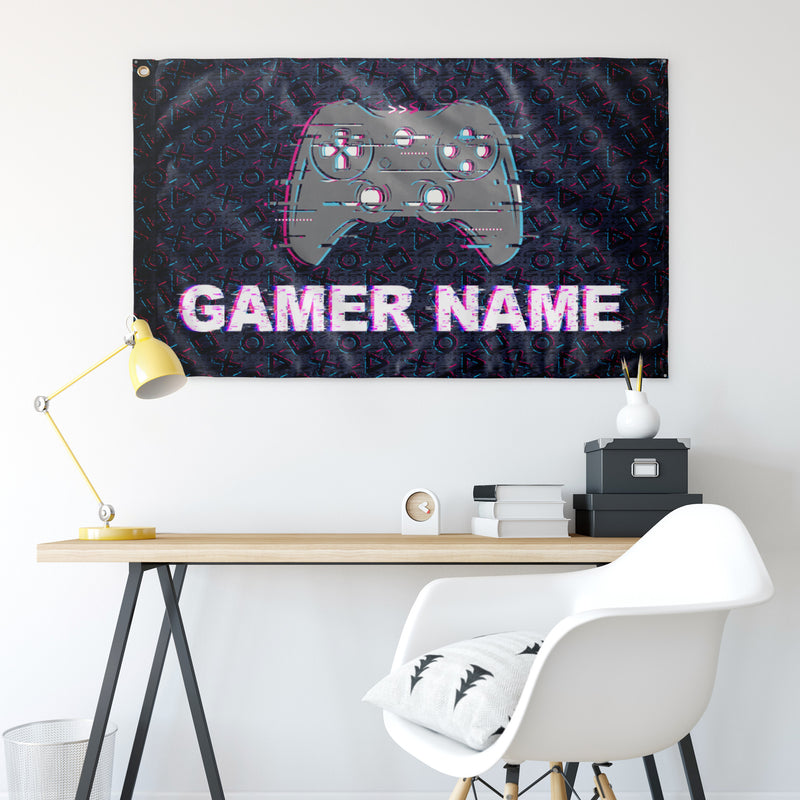 Gamer Name Video Game - Personalized Indoor Wall Flag