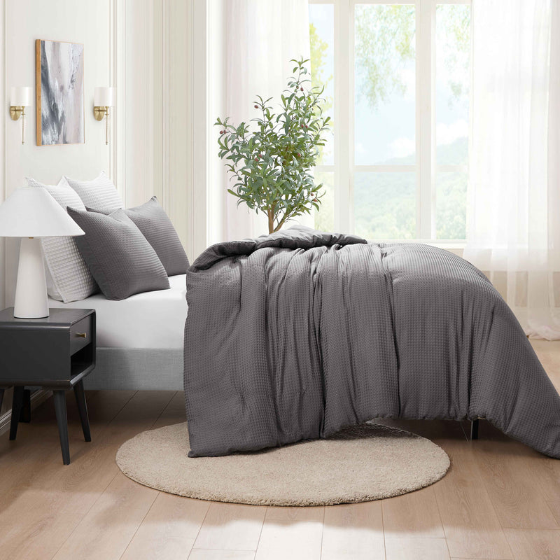 Kathy Ireland 3-Piece Waffle Down Alternative Comforter Set