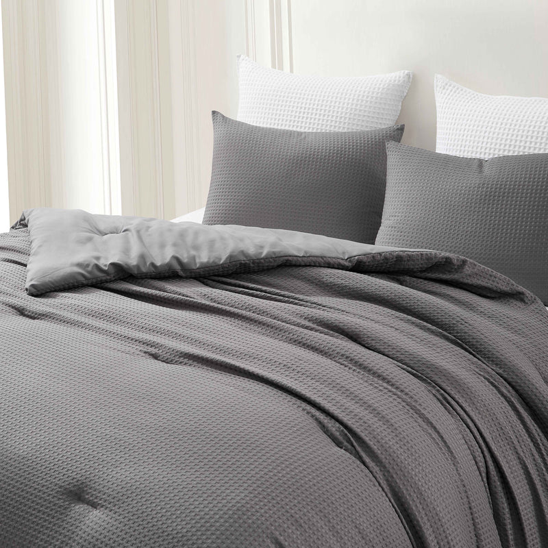 Kathy Ireland 3-Piece Waffle Down Alternative Comforter Set