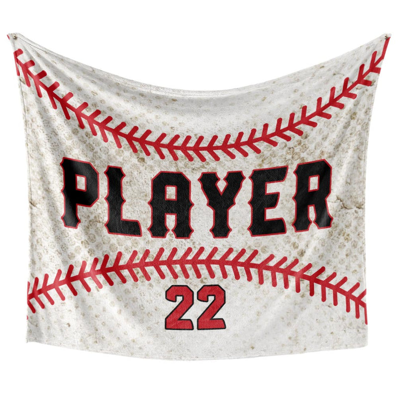 Baseball Gradient - Horizontal Setup - Personalized Blanket