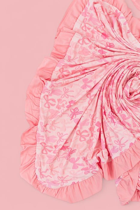 BLISSFUL BOWS DREAM RUFFLE BLANKET