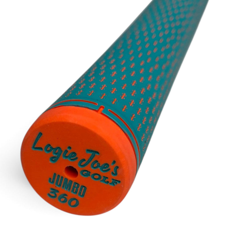 360 Golf Grips | 3 Pack Teal/Orange | Standard, Mid, Jumbo | High-Traction Rubber Grip