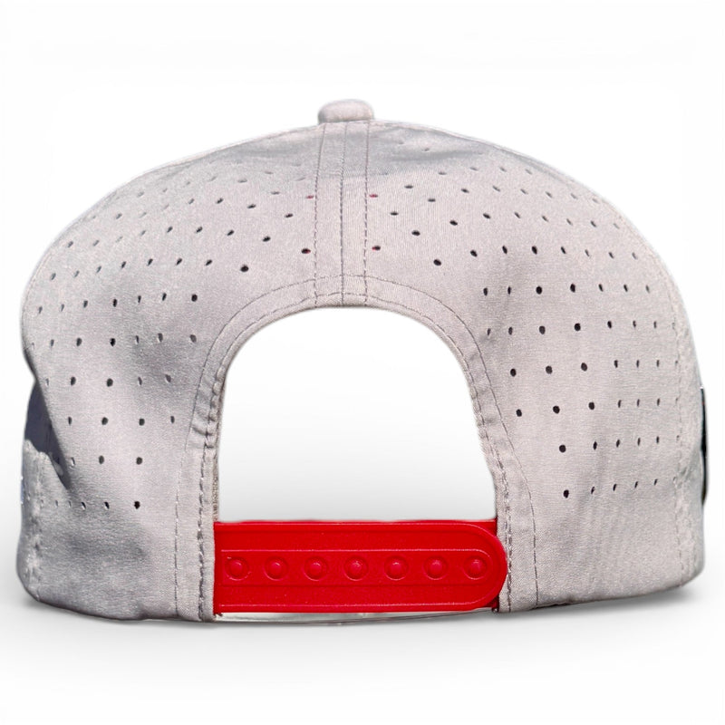 Golf Neon Arrow Sign Golf Hat | Snapback Cap | Built-in Magnetic Ball Marker Holder + Marker Included | Adjustable Light Gray