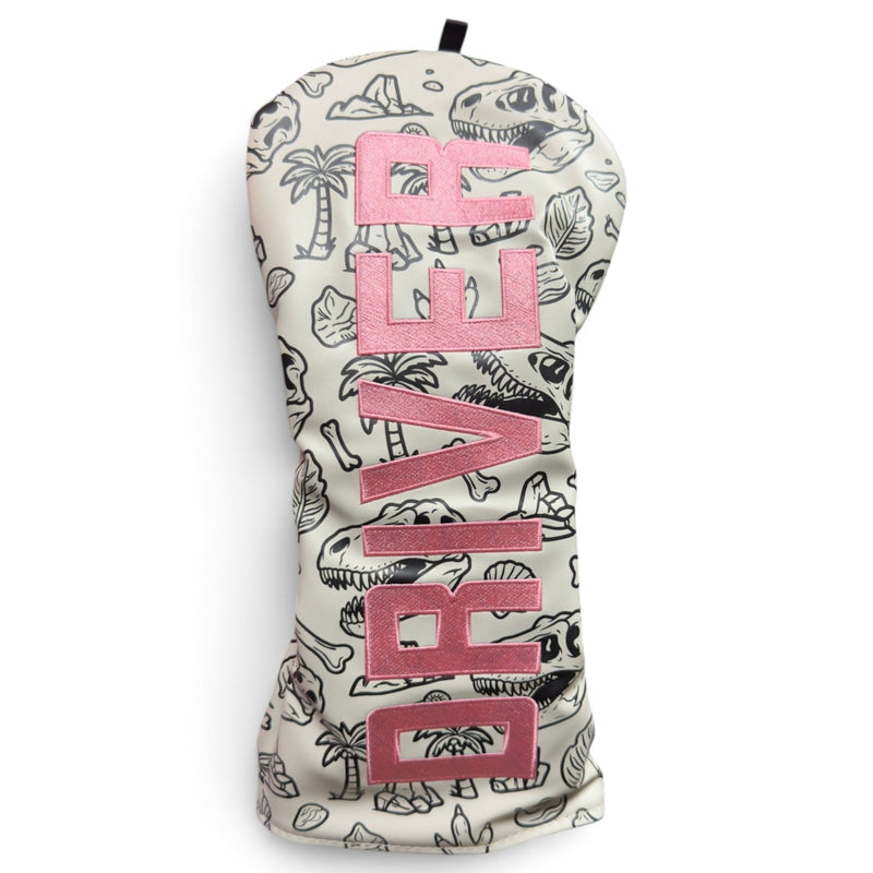 "Fossil Fairways" Driver Headcover – Premium Faux Leather Driver Cover – Elastic Fit – Embroidered Letters