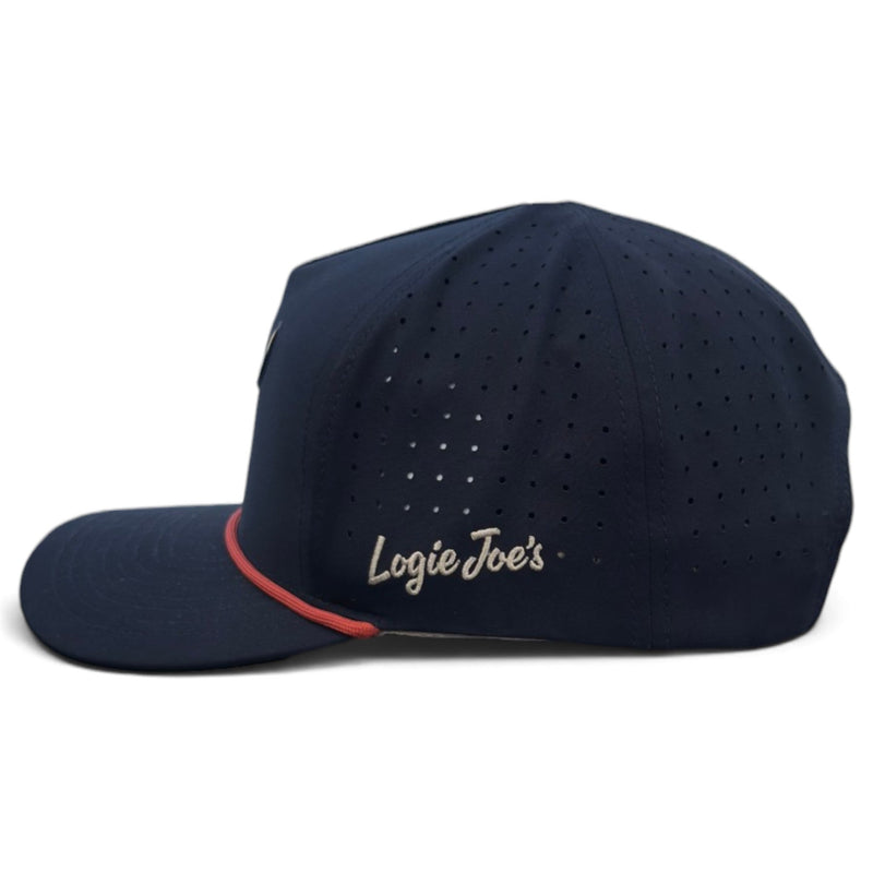 Outlaw Golf Hat | Snapback Cap | Built-in Magnetic Ball Marker Holder + Marker Included | Adjustable | Bull Skull