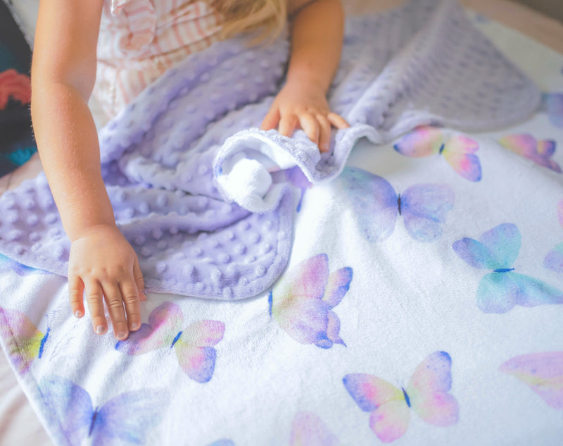Butterfly Minky Baby Blanket