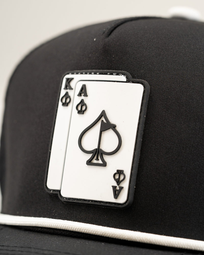 Ace/King Black - Perforated Rope Hat