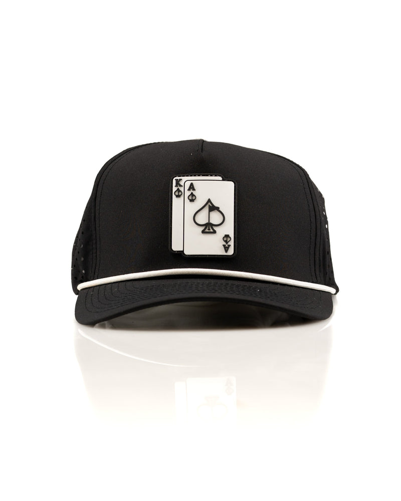 Ace/King Black - Perforated Rope Hat