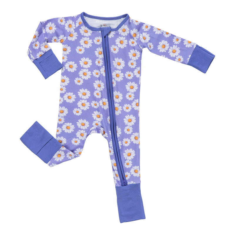 Lazy Daisy Baby Bamboo Pajamas, 2-Way Zipper Romper