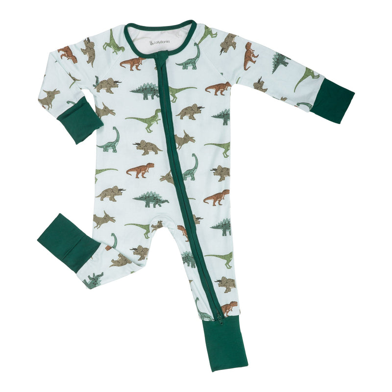 Have A T-rexcellent Day Baby Bamboo Pajamas, 2-Way Zipper Romper