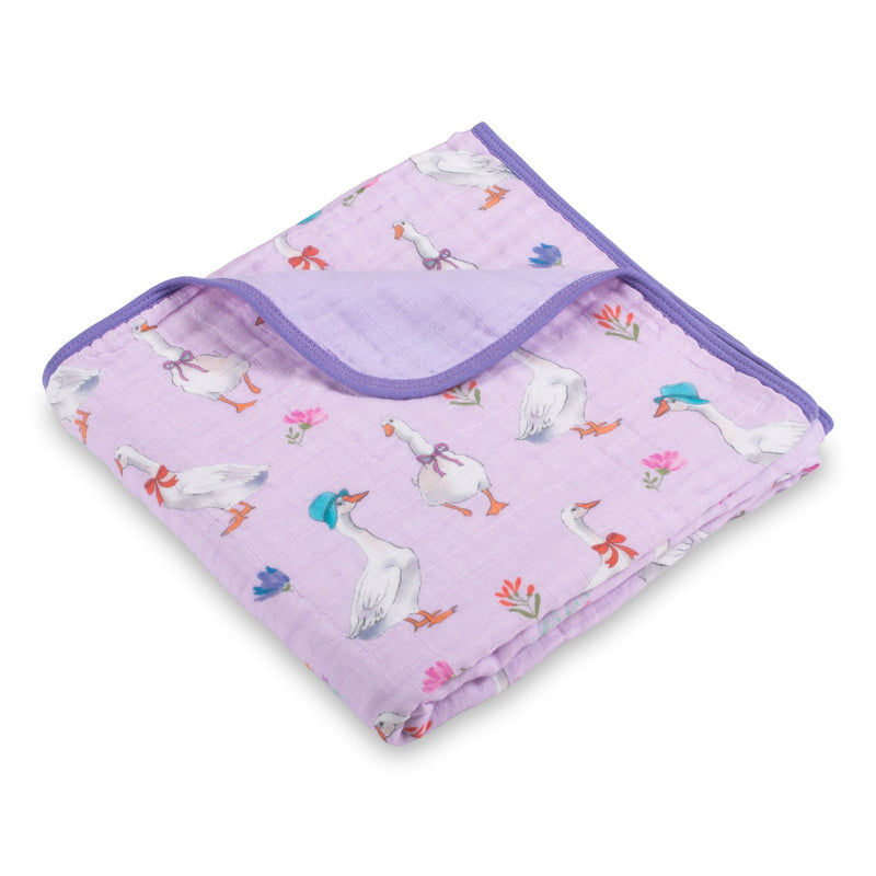 Goose Parade Muslin Baby Blanket